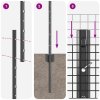 Svařovaná drátěná plotovina s 10 U sloupky Šedá 1,4x10 m Ocel 3336570