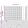 Svařovaný drátěný plot s 22 U sloupky Šedý 1.2x25 m Ocel 3336602