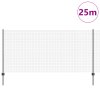 Svařovaný drátěný plot s 22 U sloupky Šedý 1.2x25 m Ocel 3336602