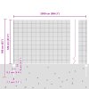 Svářený drátěný plot se 22 U sloupky Šedý 1.2x25 m Ocel 3336603