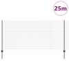 Svářený drátěný plot se 22 U sloupky Šedý 1.2x25 m Ocel 3336603