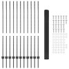 Svařované drátěné pletivo s 22 U sloupky Šedé 1,4x25 m Ocel 3336607