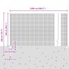 Svařovaný drátěný plot s 22 U sloupky Šedý 1,5x25 m Ocel 3336610