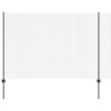 Svařovaný drátěný plot s 22 U sloupky Šedý 1,5x25 m Ocel 3336610