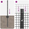 Svařovaný drátěný plot s 22 U sloupky Šedá 0.5x50 m Ocel 3336620