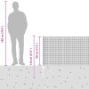Svařovaný drátěný plot s 22 U sloupky Šedý 0.8x50 m Ocel 3336629