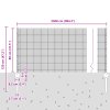 Svařovaný drátěný plot s 22 U sloupky Šedý 0.8x50 m Ocel 3336629