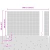 Svařovaný drátěný plot s 44 U sloupy Šedý 1,2x50 m Ocel 3336636