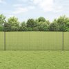Svařovaný drátěný plot s 44 U sloupy Šedý 1,2x50 m Ocel 3336636