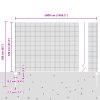 Svařovaný drátěný plot s U sloupky šedý 1,2 x 50 m ocel 3336638