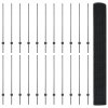 Svařovaný drátěný plot s U sloupky šedý 1,2 x 50 m ocel 3336638
