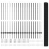 Svařovaná drátěná ohrada s 44 U sloupky Šedá 1.4x50 m Ocel 3336643