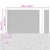 Svářený drátěný plot s 44 U sloupky Šedý 1,5x50 m Ocel 3336644
