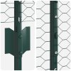 Plotové sloupky vidaXL 11 ks U-Channel zelené 150 cm ocel, Šestiúhelníkový plot vidaXL zelený 1,5x50 m ocel 3336765