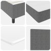 Boxspring postel s matrací a LED osvětlením, šedá, 90x200 cm, kordurová tkanina 3337583