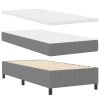 Boxspring postel s matrací a LED osvětlením, šedá, 90x200 cm, kordurová tkanina 3337583