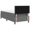 Boxspring postel s matrací a LED osvětlením, šedá, 90x200 cm, kordurová tkanina 3337583