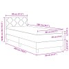 Boxspring postel s matrací tmavě modrá 80x200 cm samet 3339204