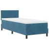 Boxspring postel s matrací tmavě modrá 80x200 cm samet 3339204