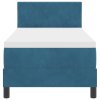 Boxspring postel s matrací tmavě modrá 80x200 cm samet 3339204