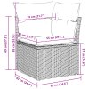 7-dílný zahradní sofa set s polštáři černý polyratan 3346467