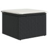 7-dílný zahradní sofa set s polštáři černý polyratan 3346467