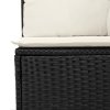 7-dílný zahradní sofa set s polštáři černý polyratan 3346467