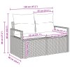7-dílný zahradní sofa set s polštáři černý polyratan 3346467