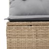 7 Kusová Zahradní Pohovka s Polštáři Béžová Poly Rattan 3348756