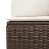 8 kusů zahradního sofa s polstry Hnědý Polyratan 3348764