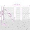 Řetězový plot s 13 sloupky 1.6x25 m Pozinkovaná ocel Šedá 3351121
