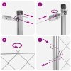 Oplocení z řetězové sítě s 7 sloupky 0.4x10 m Pozinkovaná ocel 3351122