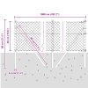 Oplocení z řetězové sítě s 7 sloupky 0.4x10 m Pozinkovaná ocel 3351122