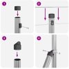 Oplocení z řetězové sítě s 7 sloupky 0.4x10 m Pozinkovaná ocel 3351122