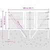 Plot z řetězového pletiva s 7 sloupky 0.6x10 m Pozinkovaná ocel 3351123