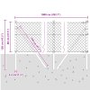 Řetězový plot se 7 sloupky 0.8x10 m Pozinkovaná ocel 3351124
