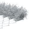 Řetězový plot se 7 sloupky 0.8x10 m Pozinkovaná ocel 3351124