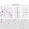 Plot z řetězového odkazu se 7 sloupky 1.4x10 m pozinkovaná ocel 3351127