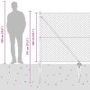 Řetězový plot se 7 skvělými sloupky 1,4x10 m Pozinkovaná ocel 3351207