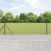 Plot z řetězu se 7 flanžovými sloupy 0,4x10 m pozinkovaná ocel 3351254