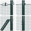Svařované Drátěné Oplocení se 7 sloupky Zelená 1,5x10 m Ocel 3351703