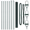 svařované drátěné oplocení se 7 sloupky Zelené 1.6x10 m Ocel 3351708