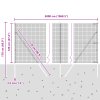 Svařovaný drátěný plot se 13 sloupky Zelený 1.2x50 m Ocel 3351765