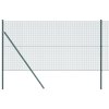 Svařovaný drátěný plot se 13 sloupky Zelený 1.2x50 m Ocel 3351765