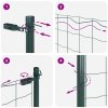 Svařovaný drátěný plot s 13 sloupky Zelený 1,4x50 m Ocel 3351771