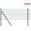 Svařované drátěné oplocení s 13 sloupky Zelené 0.5x100 m Ocel 3351779
