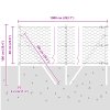 Hexagonální plot vidaXL Zelený 0.6x10 m Ocel, Sloupky vidaXL 7 ks Zelené Ø32 mm 100 cm Pozinkovaná ocel 3352631