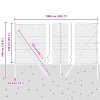 Hexagonální plot vidaXL Zelený 1.4x10 m Ocel, Plotové sloupky vidaXL 7 ks Zelené Ø32 mm 190 cm Žárově pozinkovaná ocel 3352646