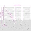 Hexagonální plot vidaXL Zelený 1,4x10 m Ocel, Plotové sloupky vidaXL 7 ks Zelené Ø32 mm 190 cm Pozinkovaná ocel 3352647