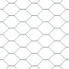 Hexagonální plot vidaXL Zelený 1,4x10 m Ocel, Plotové sloupky vidaXL 7 ks Zelené Ø32 mm 190 cm Pozinkovaná ocel 3352647